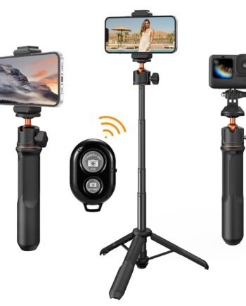 60cm Selfie Stick Tripod with Remote for Phone & Action Camera