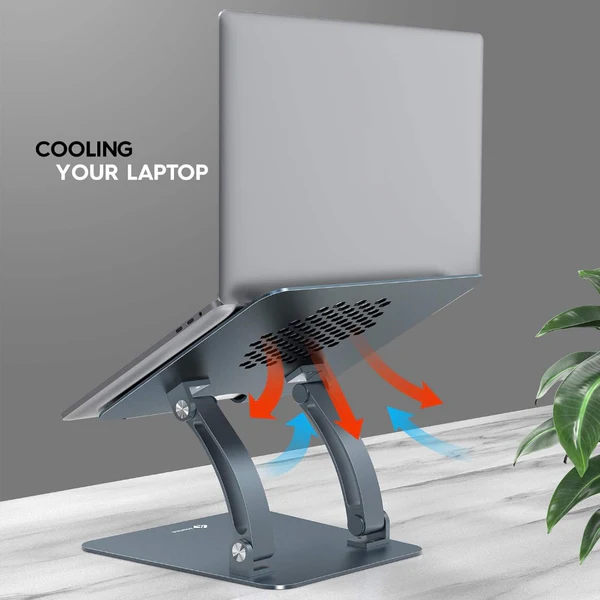 Tounee LS16A Laptop Stand, Adjustable Computer Stand for Laptop, Promote Healthy Posture, Ergonomic Neck Saver Laptop Riser