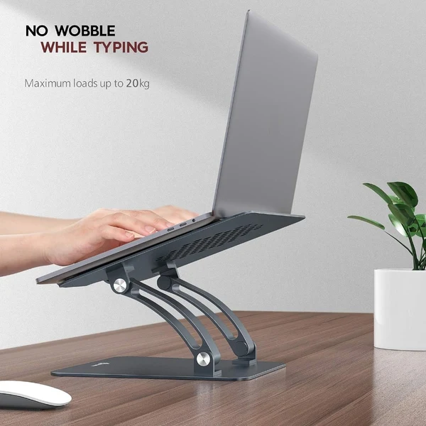 Tounee LS16A Laptop Stand, Adjustable Computer Stand for Laptop, Promote Healthy Posture, Ergonomic Neck Saver Laptop Riser
